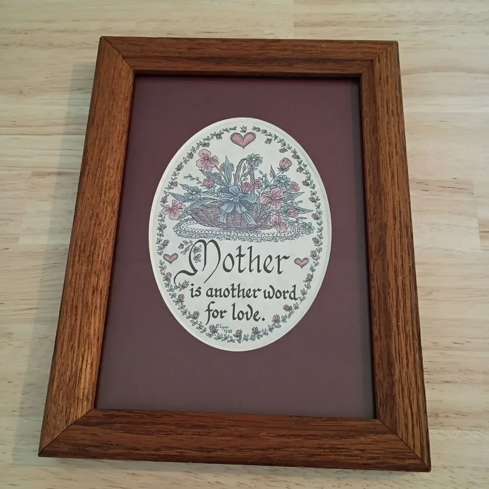 Vintage Wood Frame Mother's Day Gift Quote 
